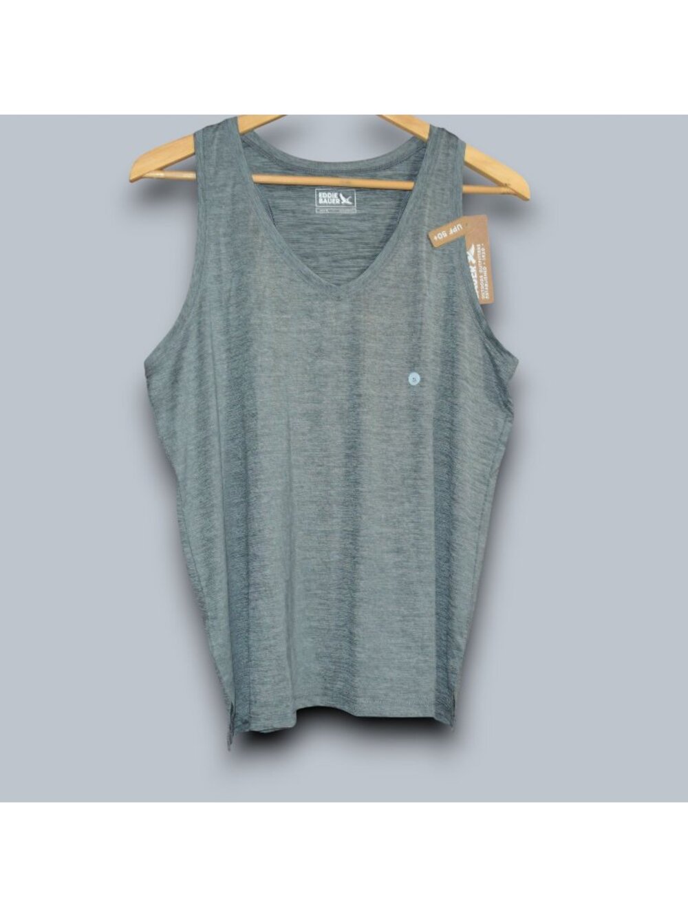 New! EDDIE BAUER Women's Sz TL Tall Long Eddie Bauer Resolution V-Neck Tank Top